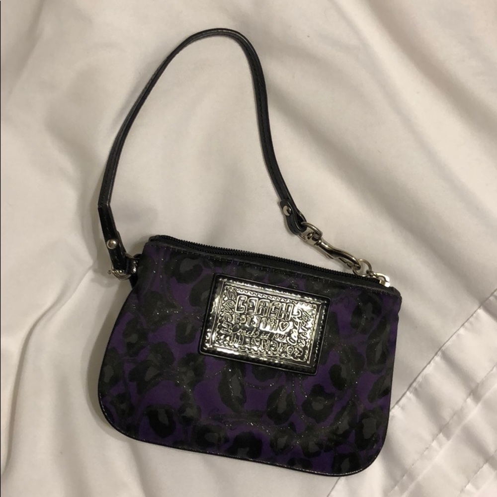 Leopard COACH wristlet